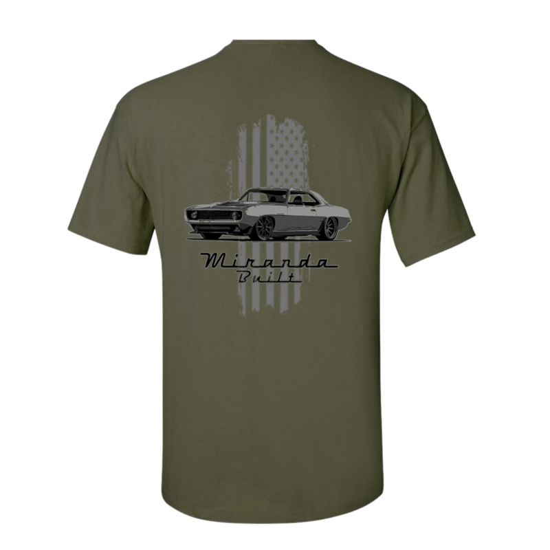 MEDIUM - Green Shirt w/ Flag