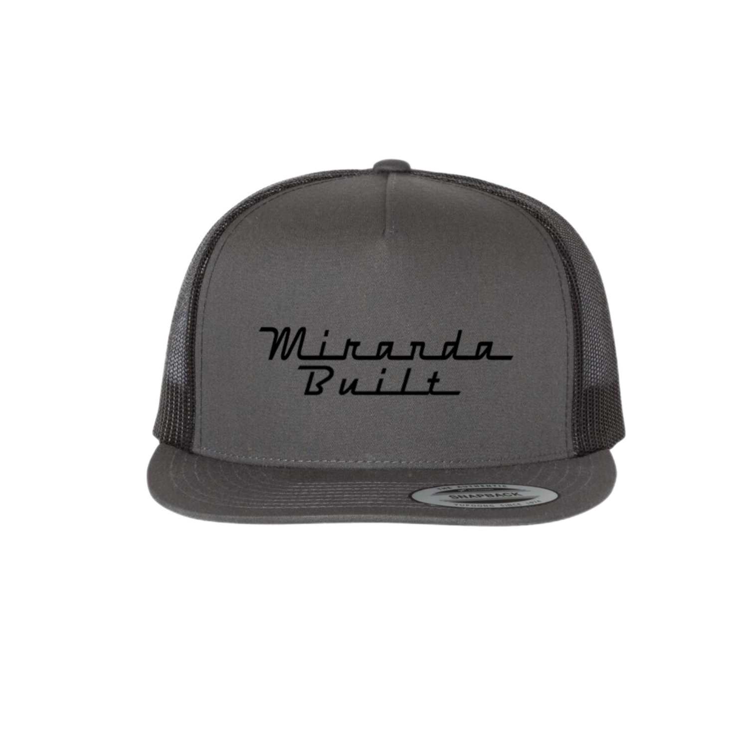 Grey Flat Bill Hat w/ Center Logo