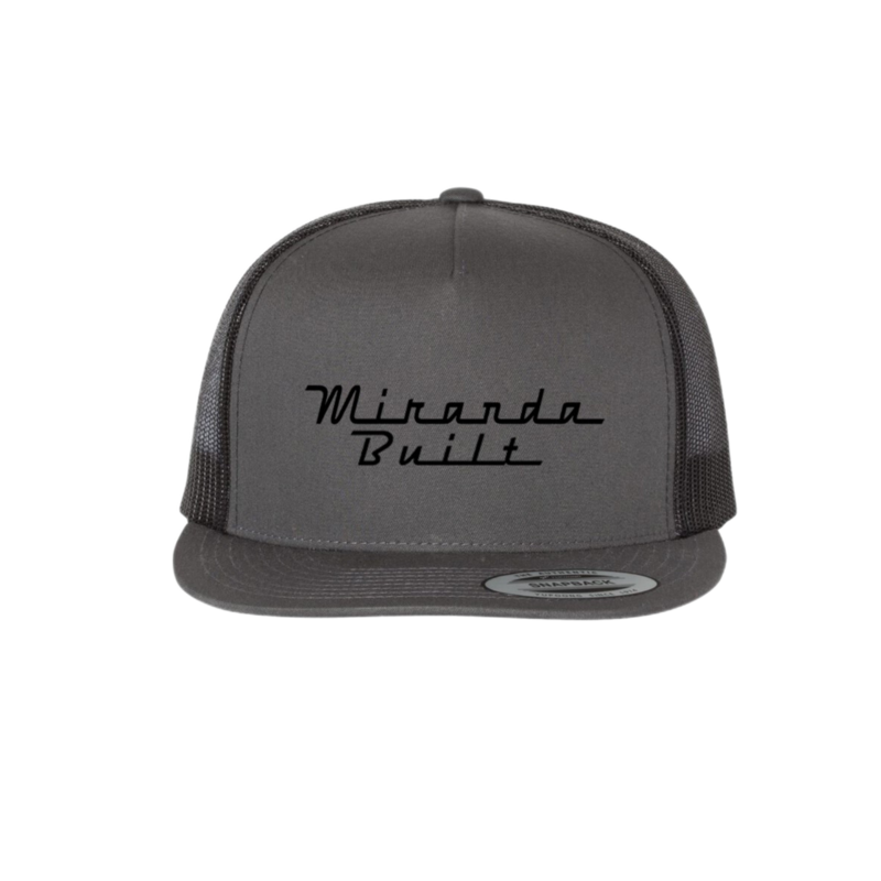 Grey Flat Bill Hat w/ Center Logo