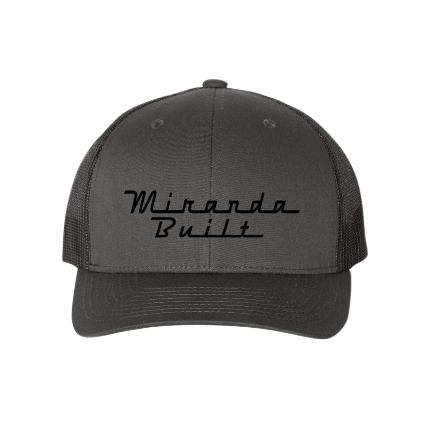 Grey Round Bill Hat w/ Center Logo