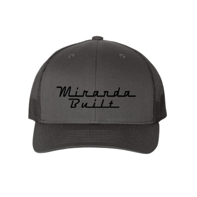 Grey Round Bill Hat w/ Center Logo