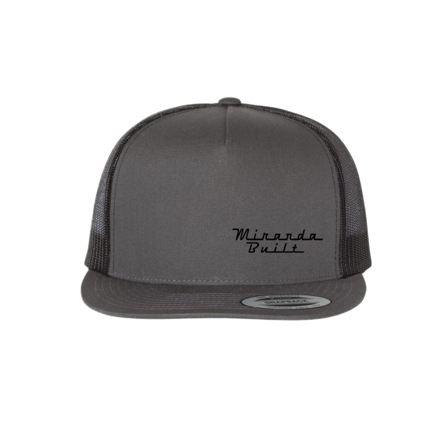 Grey Flat Bill Hat w/ Small Logo