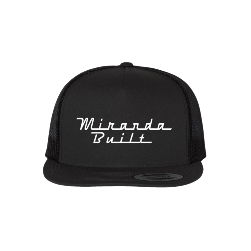 Black Flat Bill Hat w/ Center Logo