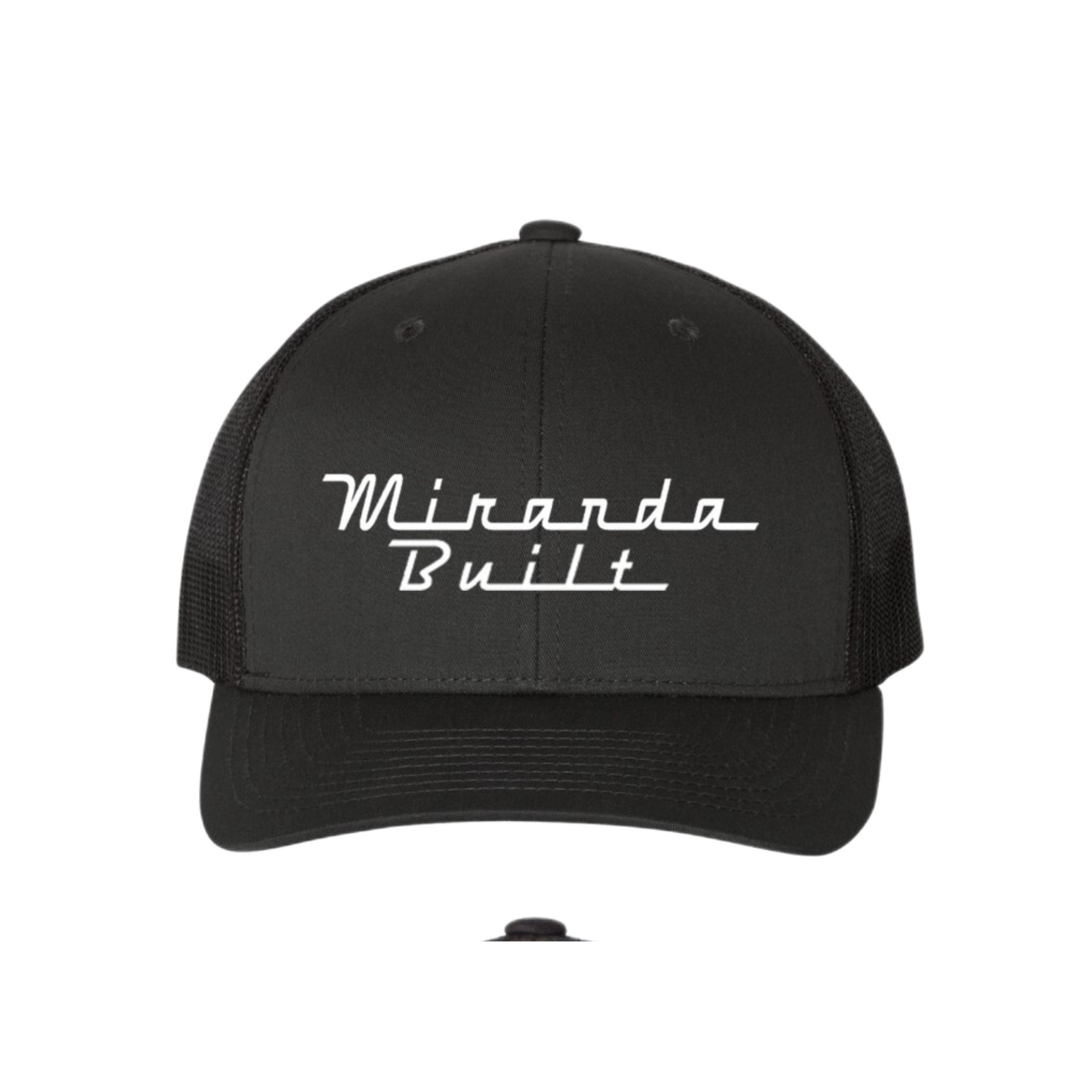 Black Camo Round Bill Hat w/ Center Logo