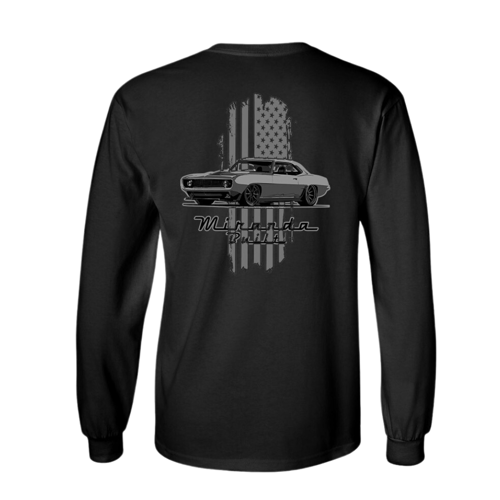 MEDIUM - Black Dry Fit w/ Flag