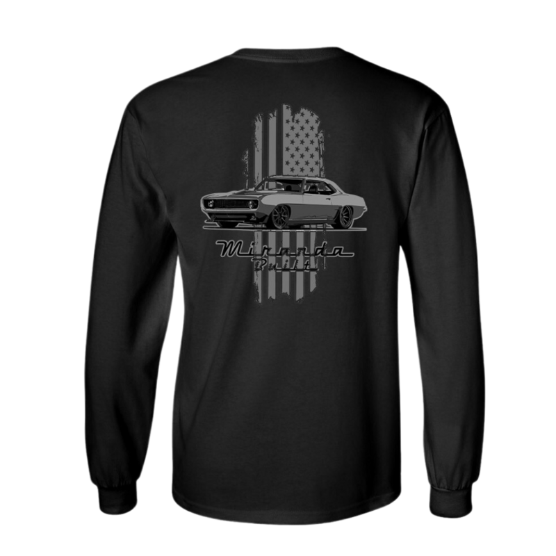MEDIUM - Black Dry Fit w/ Flag