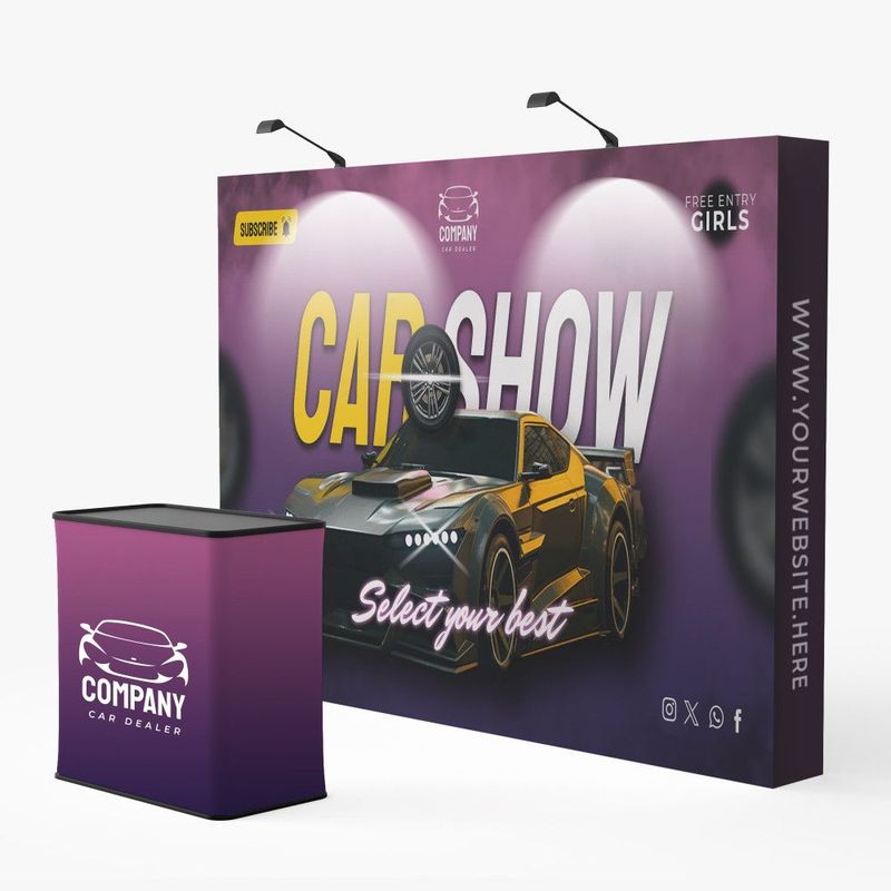 Trade Show Straight Velcro Pop up
