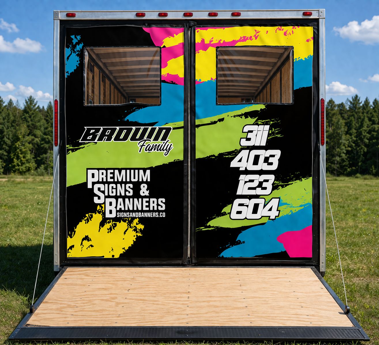 Custom Enclosed Trailer Zip Up Privacy Screen Custom Enclosed Trailer Zip Up Privacy Screen