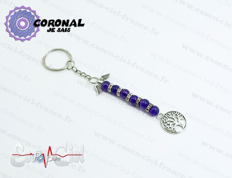 Porte-clef d'harmonisation Chakra CORONAL