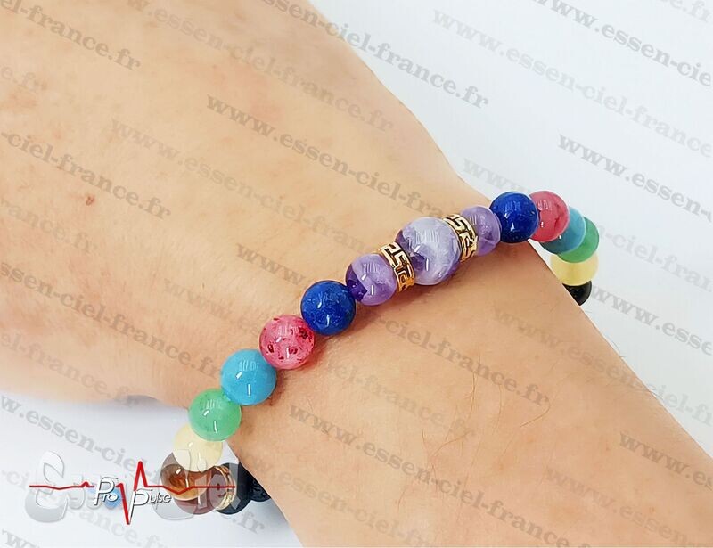 BRACELET 8 CHAKRAS "Miroir"