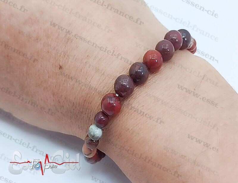 BRACELET JASPE ROUGE- "Finest"