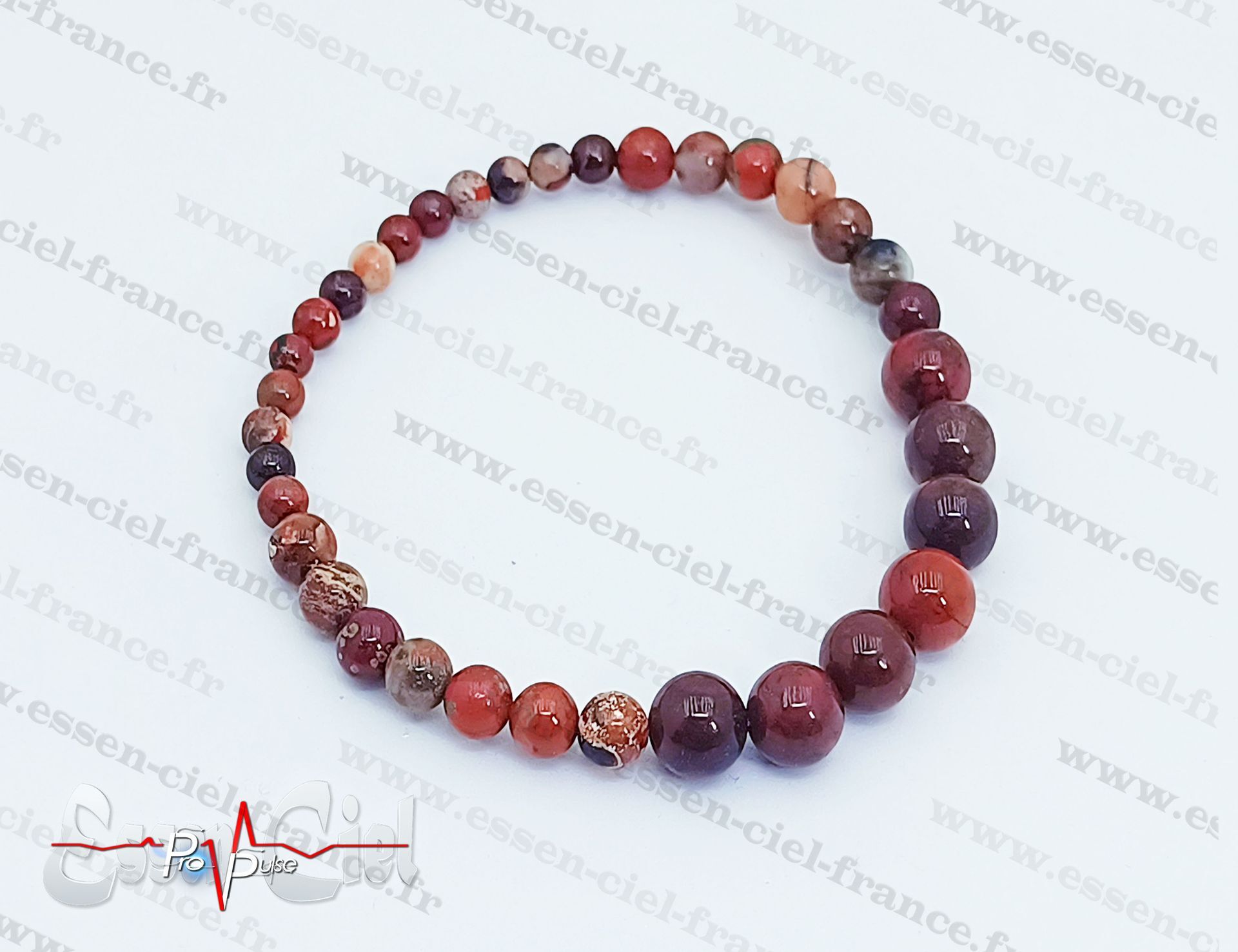 BRACELET JASPE ROUGE-