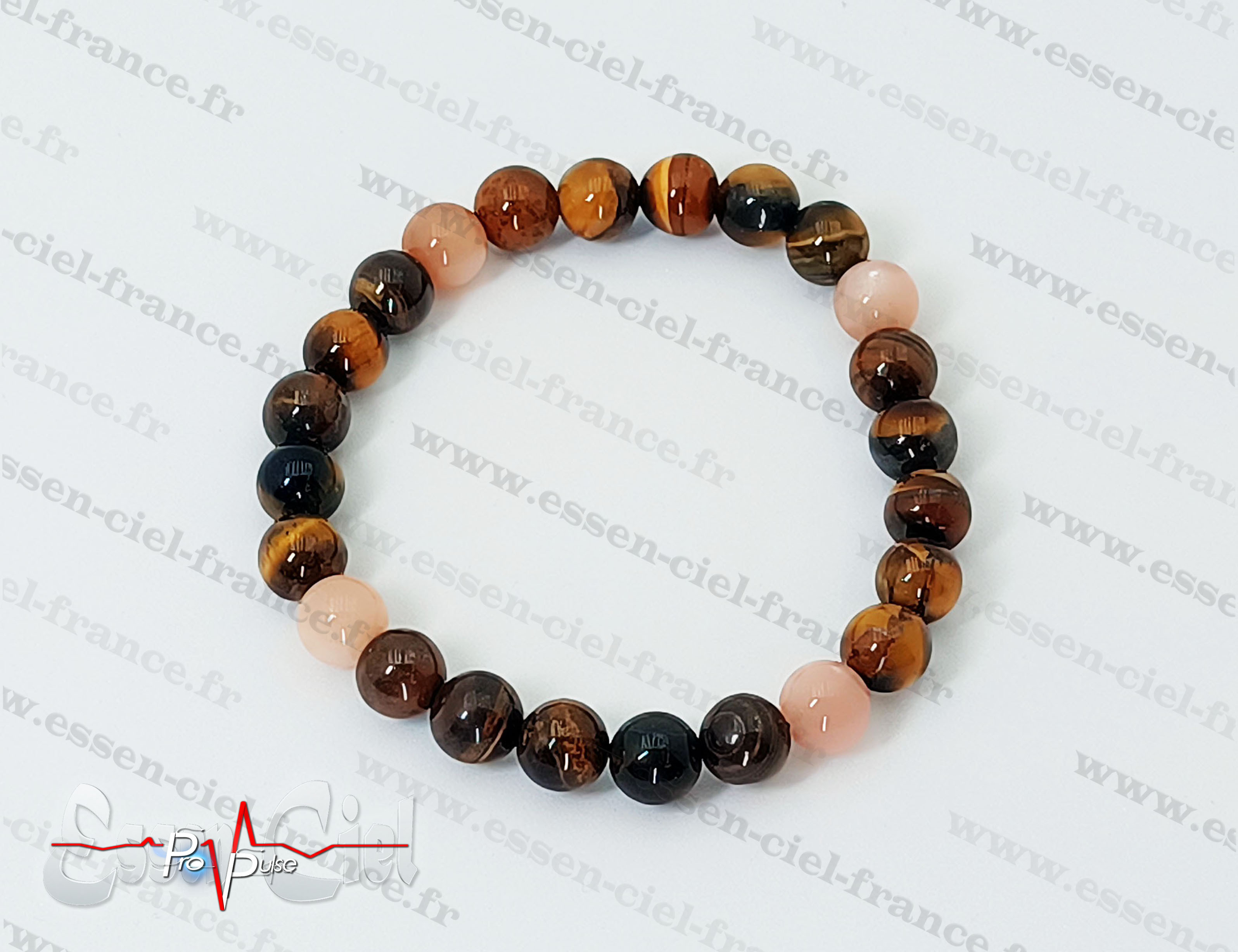 BRACELET ŒIL DE TIGRE / PIERRE DE SOLEIL-