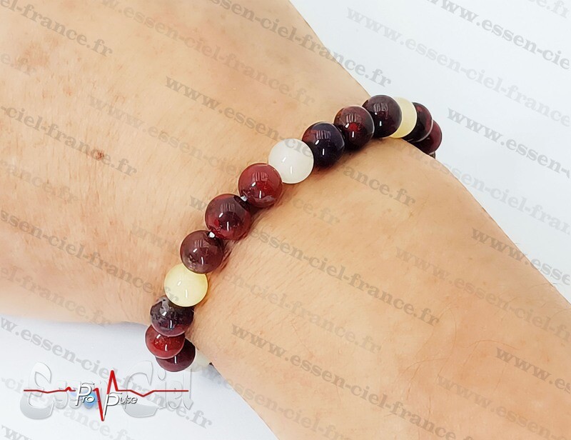 BRACELET JASPE ROUGE  + CITRINE "Centrage, Lucidité"