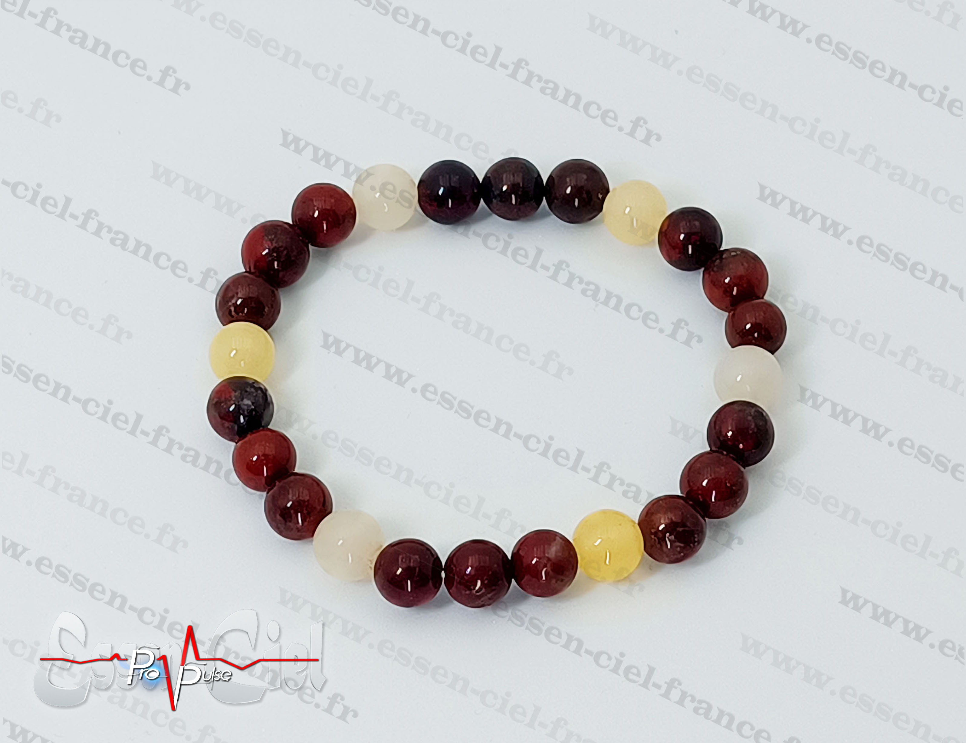 BRACELET JASPE ROUGE + CITRINE