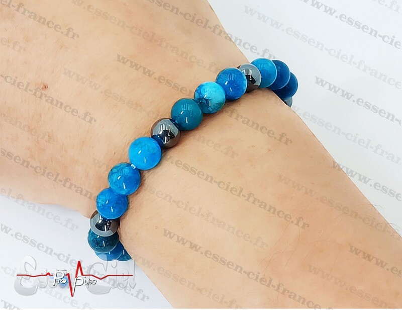BRACELET APATITE / MAGNÉTITE "Régénération - ancrage"