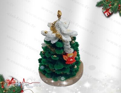 SAPIN DE NOËL DÉCORATIF VERT - 15cm