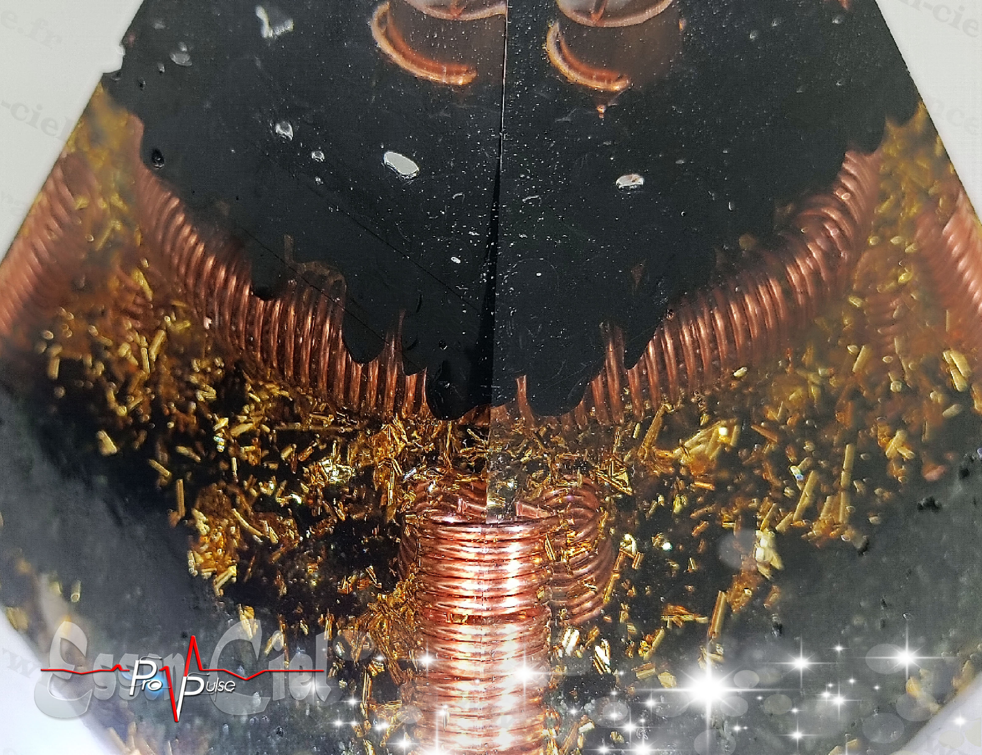 ORGONITE 3XL(150 m²). ARTISANAL - Modèle OBSIDIENNE NOIRE