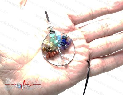 Pendentif Arbre de vie  7 chakras Pendentif Arbre de vie  7 chakras