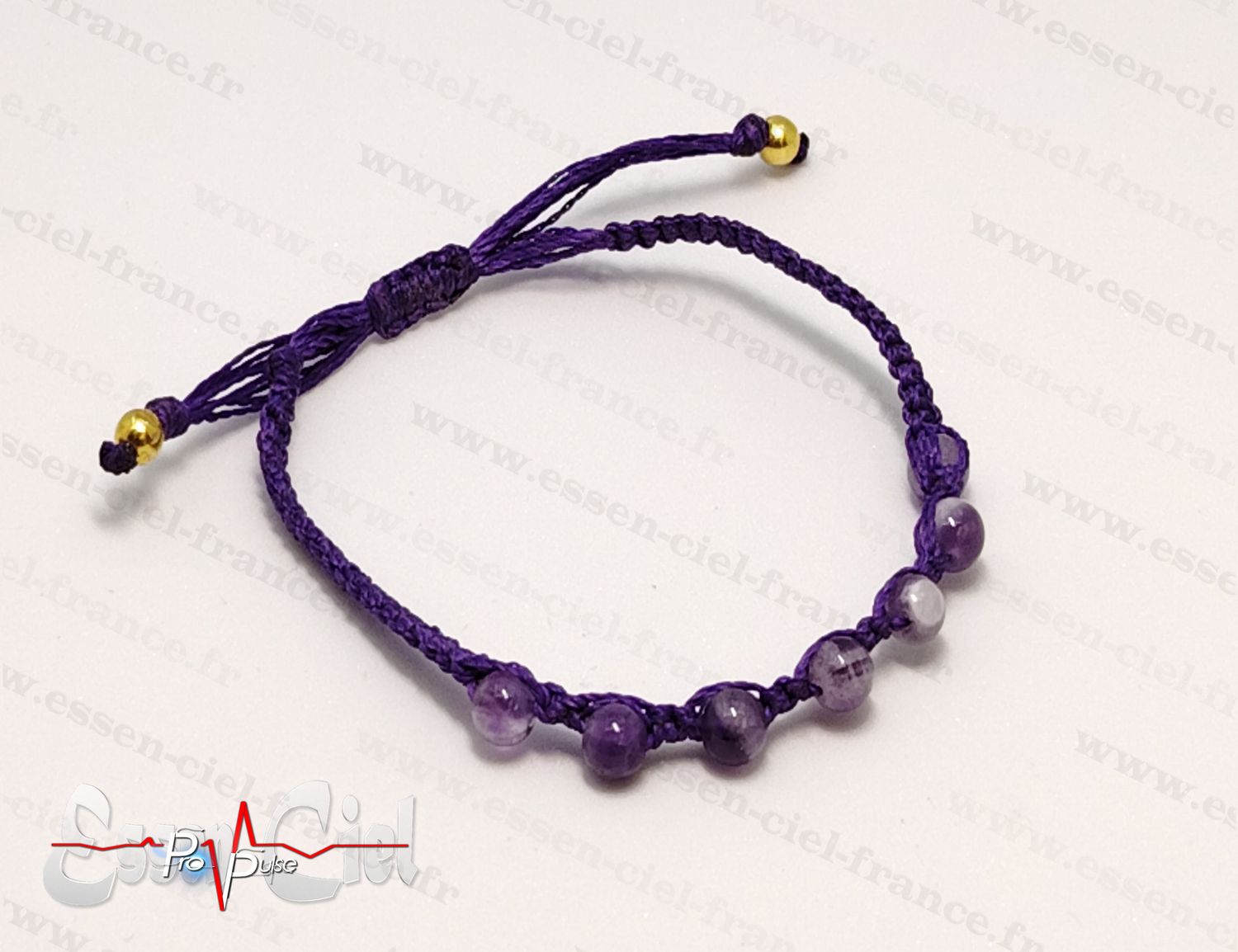 Bracelet Macramé Minéraux Artisanal