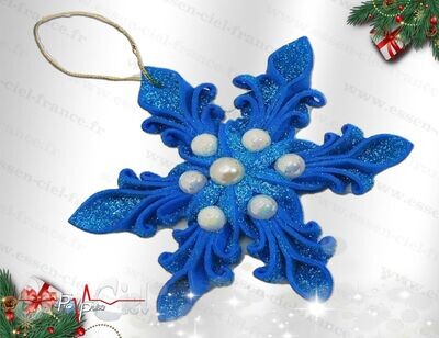 Suspension ÉTOILE DE NOËL - BLEU CLAIR - 12cm Suspension ÉTOILE DE NOËL - BLEU CLAIR - 12cm