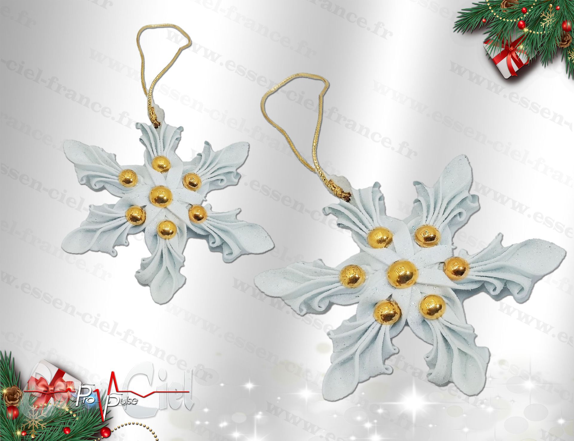 Suspension ÉTOILE DE NOËL - BLANCHE - 12cm