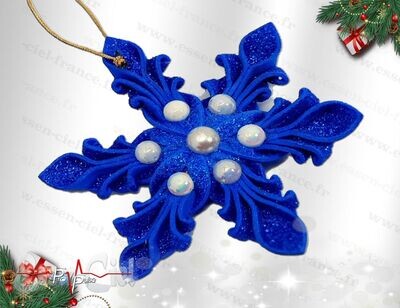 Suspension ÉTOILE DE NOËL - BLEU FONCE - 12cm Suspension ÉTOILE DE NOËL - BLEU FONCE - 12cm