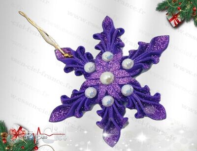 Suspension ÉTOILE DE NOËL - VIOLETTE - 12cm Suspension ÉTOILE DE NOËL - VIOLETTE - 12cm