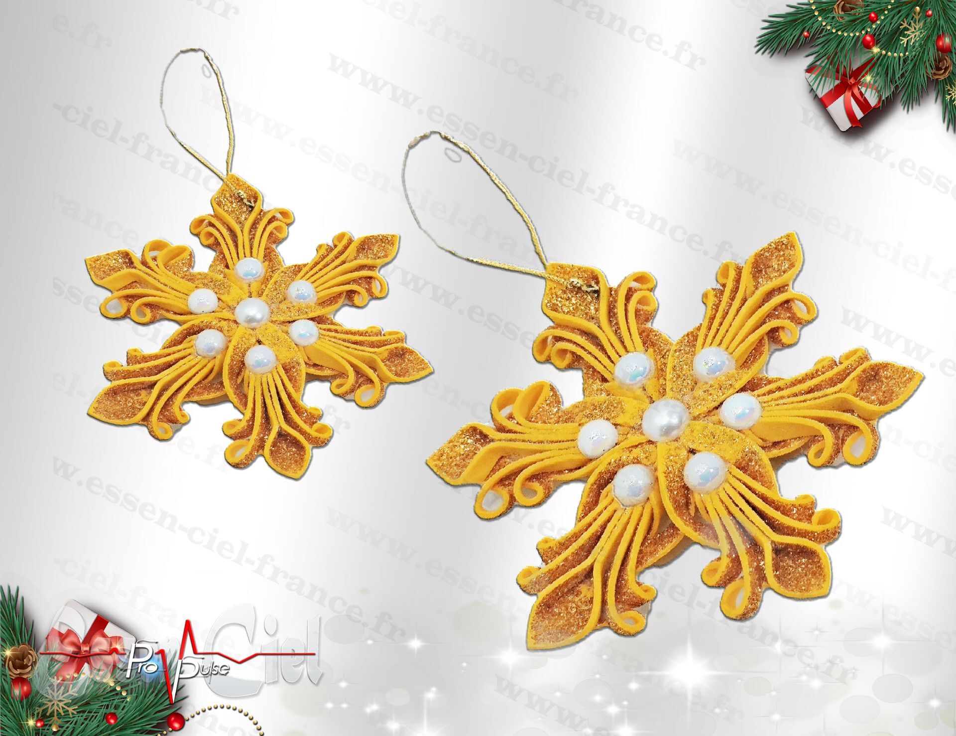 Suspension ÉTOILE DE NOËL - DORÉ - 12cm