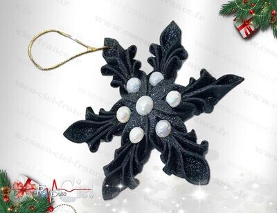 Suspension ÉTOILE DE NOËL - NOIRE - 12cm Suspension ÉTOILE DE NOËL - NOIRE - 12cm
