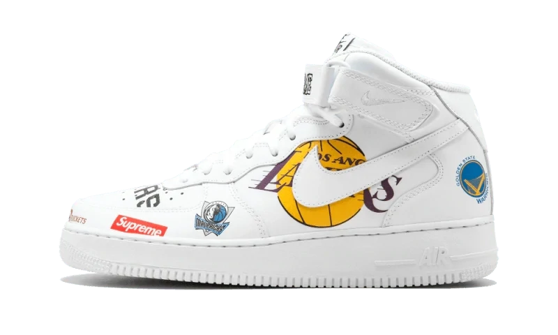 Nike Air Force 1 Mid Supreme NBA White