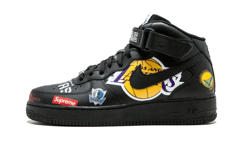 Nike Air Force 1 Mid Supreme NBA Black