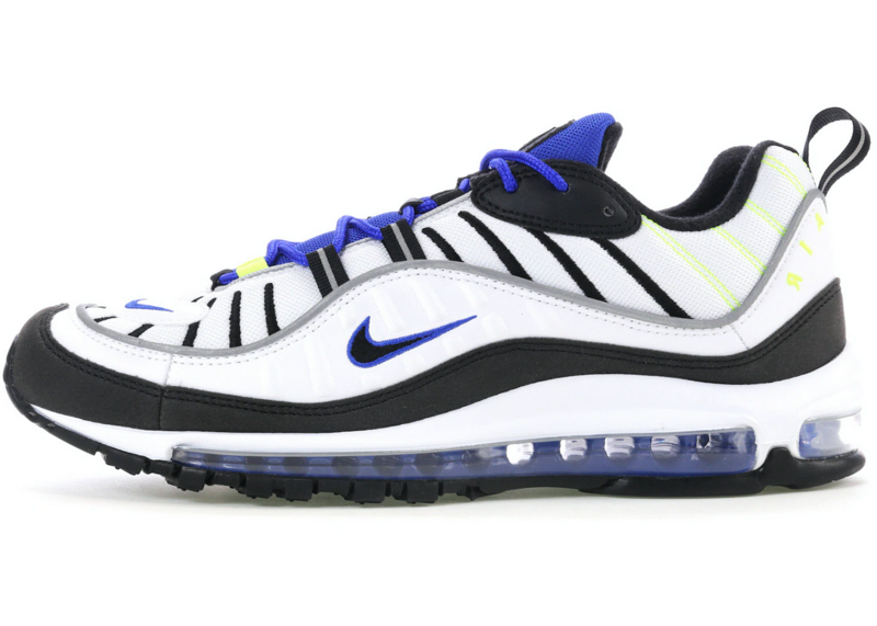 Nike Air Max 98 White Black Racer Blue