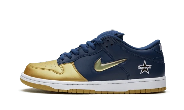 Nike SB Dunk Low Supreme Jewel Swoosh Gold