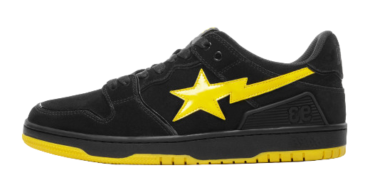 A Bathing Ape SK8 Sta Black Electric Yellow