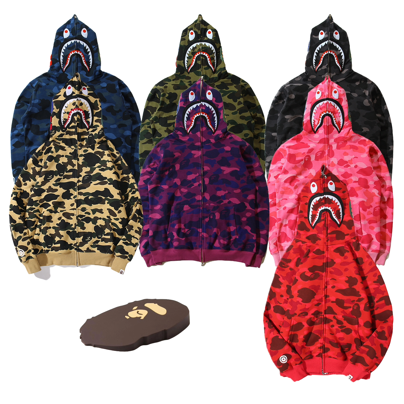 BAPE Color Camo Shark Full Zip Hoodie