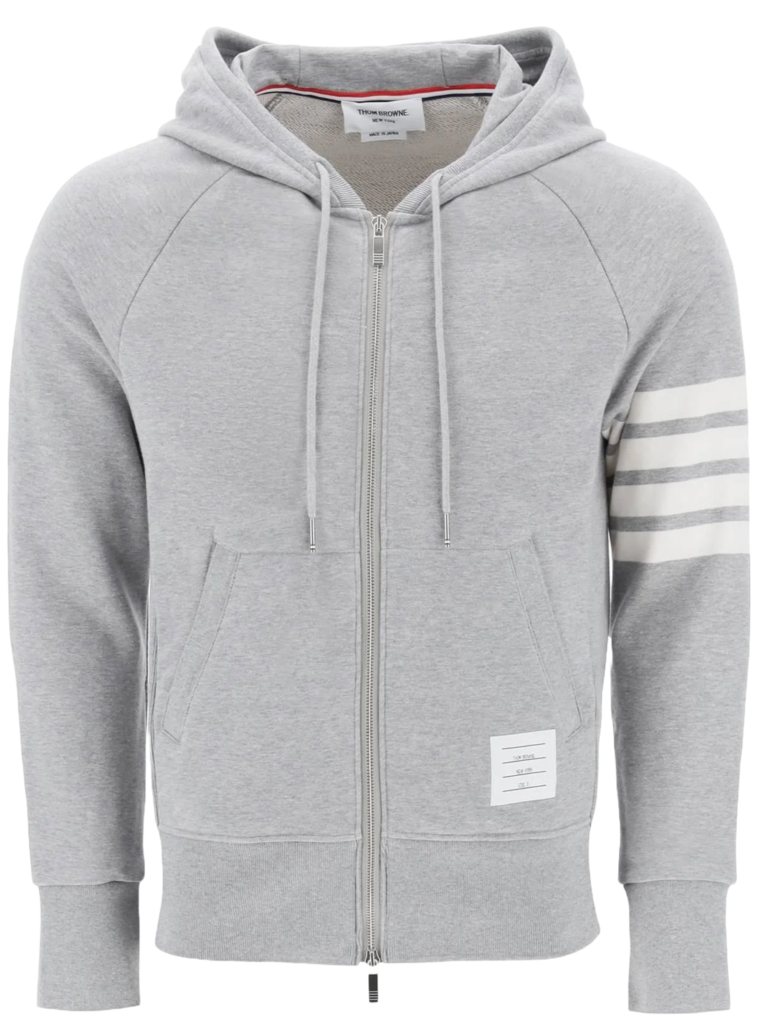 Thom Browne 4-Bar Zip Up Hoodie