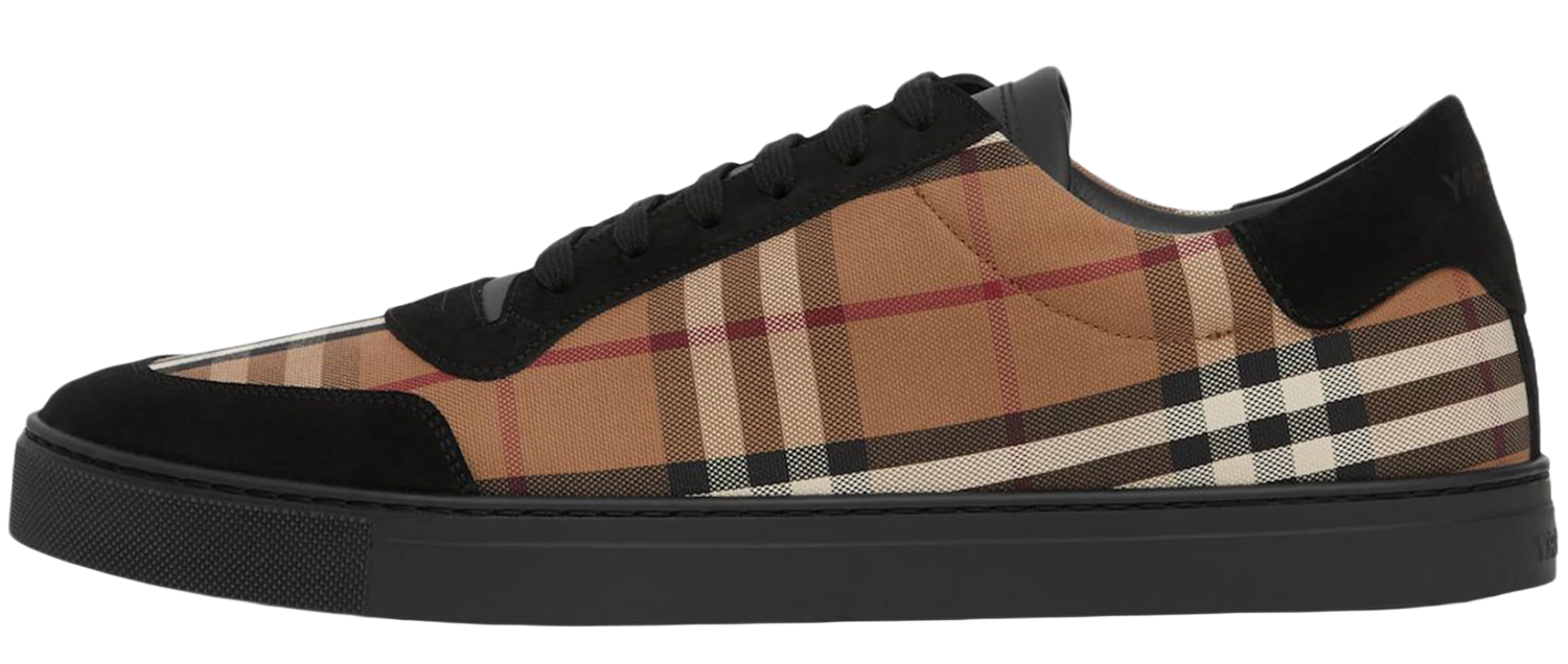 Burberry Vintage Check Cotton and Suede Sneakers