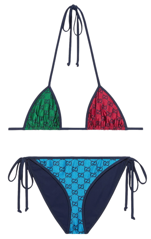 Gucci GG Multicolor Triangle Bikini