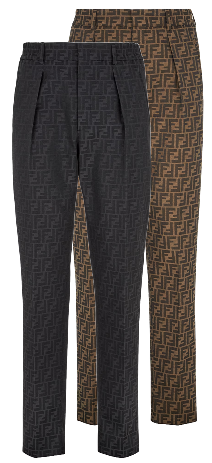 Fendi Pantalone jacquard FF