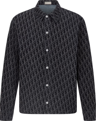 Dior Giacca-camicia Twill di misto cotone blu