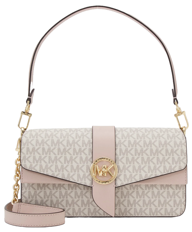 Michael Kors borsa a spalla Greenwich media con Logo Jacquard