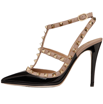 Valentino Garavani DéColleté Rockstud In Vernice Con Cinturini 100mm