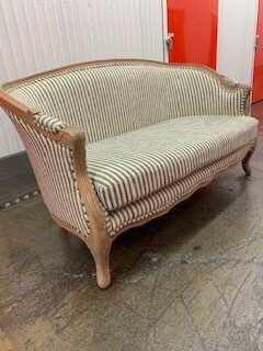 SOFA , SOLID WOOD, NATURAL UPHOLSTERY