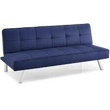 FUTON SOFA CONVERTIBLE, BLUE/PURPLE