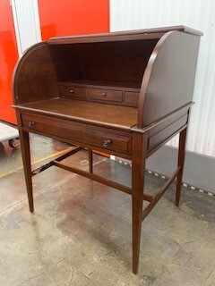 WRITING TABLE, ROLL UP  WITH DRAWS and WRITING TRAY