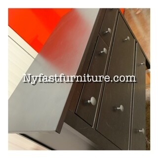 BLACK 6 - DRAWER , solid Wood