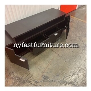 TV STAND BLACK , DOORS,