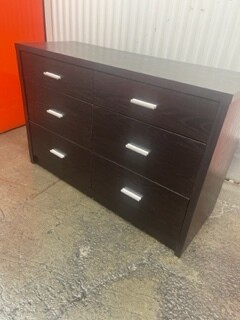 6 DRAWER, DRESSER, DARK BROWN, NEW
