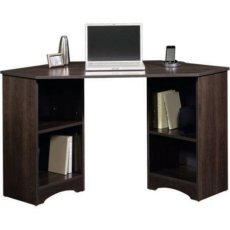 Traditional Corner Desk, CINNAMON/CHARY